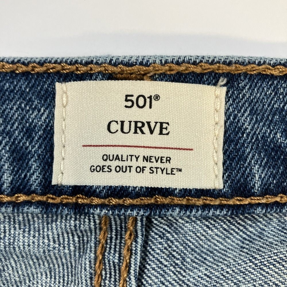 Levi's Women's Straight Leg Jeans in Medium Blue Wash - Picture 9 of 16